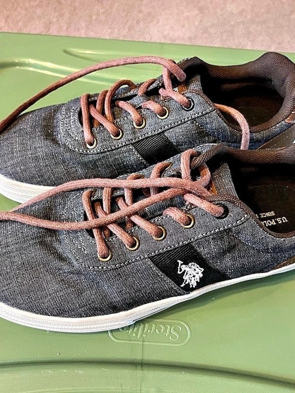 U.S. Polo Assn. Big Kids Black & Brown Sneakers